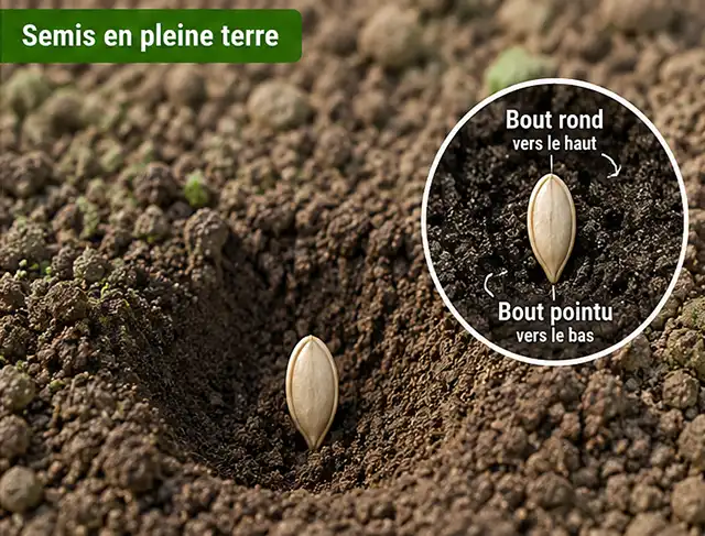 semi courges pleine terre