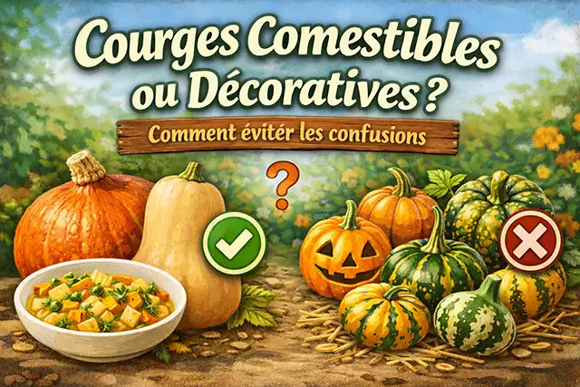 Courges comestibles et courges décoratives