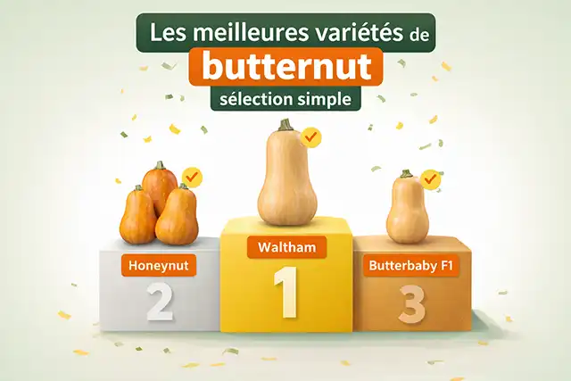 Les meilleures variétés de butternut (sélection simple)