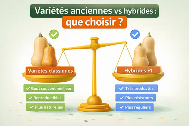 Variétés anciennes vs hybrides que choisir